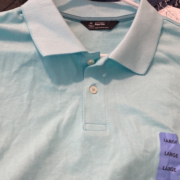 MEMBERS Mark Pique polo 2 button nwt shirt large - Picture 5 of 8
